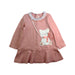A Pink Long Sleeve Dresses from Momonittu in size 4T for girl. (Front View)