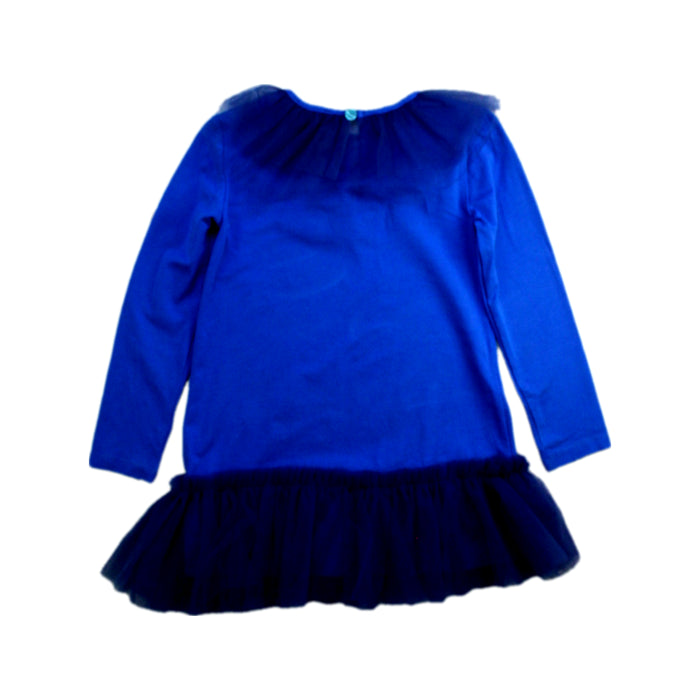 A Blue Long Sleeve Dresses from Rosalita Senoritas in size 4T for girl. (Back View)