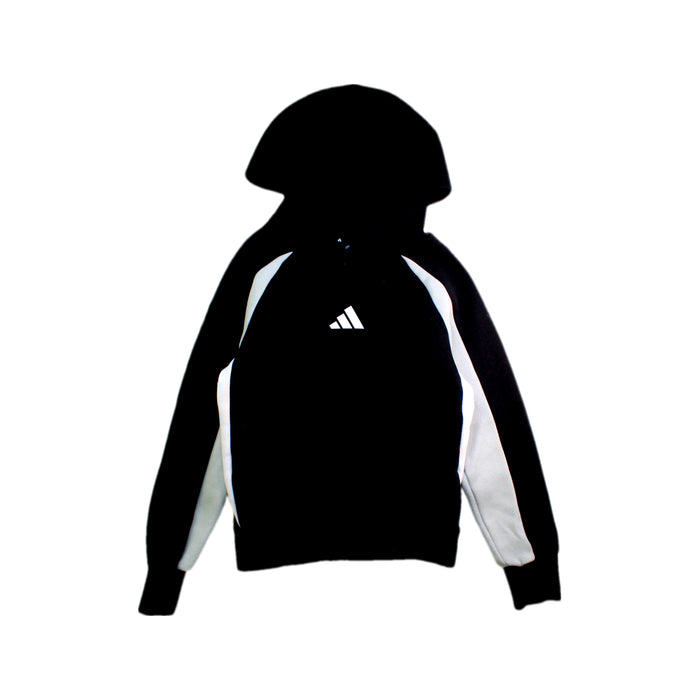 A Black Hooded Sweatshirts from Adidas in size 7Y for neutral. (Front View)