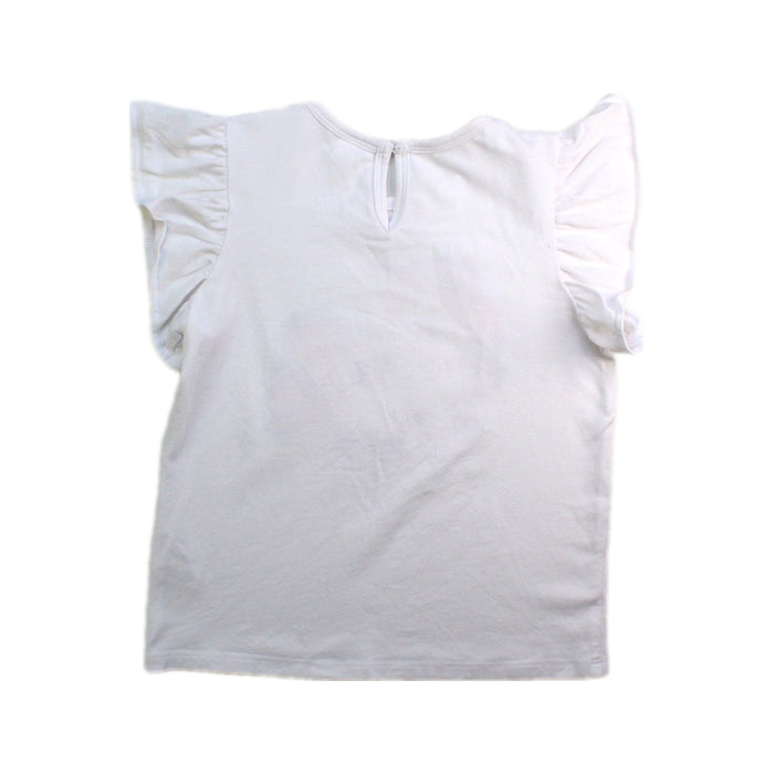 A White Sleeveless Tops from Hux in size 5T for girl. (Back View)