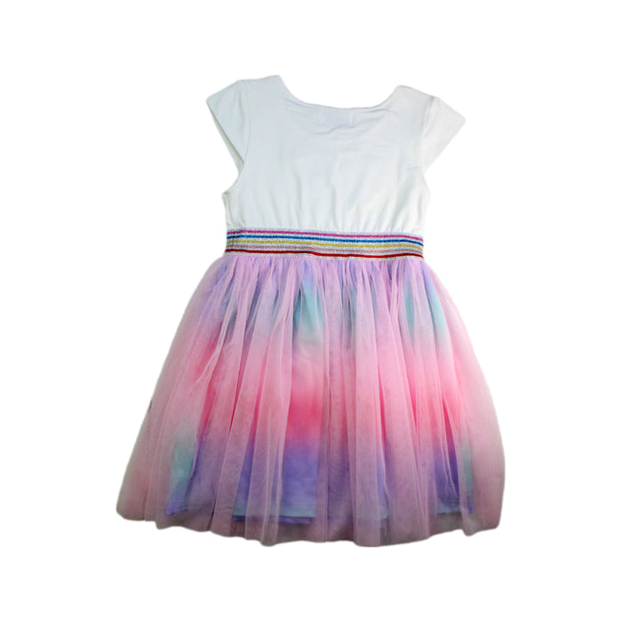 A Multicolour Short Sleeve Dresses from Lola + The Boys in size 5T for girl. (Back View)