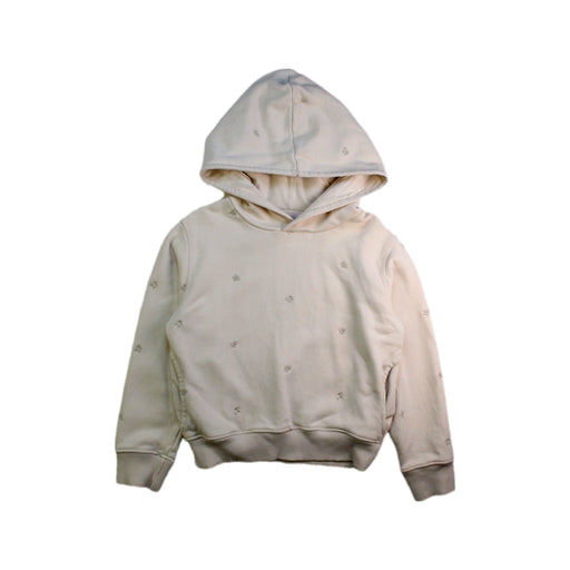 A Ivory Hooded Sweatshirts from Bonpoint in size 6T for girl. (Front View)