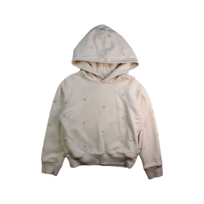 A Ivory Hooded Sweatshirts from Bonpoint in size 6T for girl. (Front View)