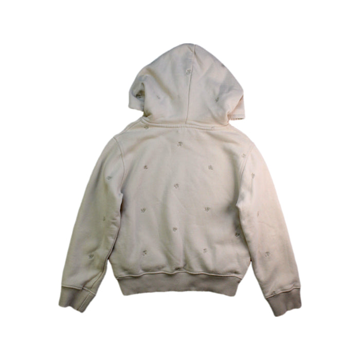 A Ivory Hooded Sweatshirts from Bonpoint in size 6T for girl. (Back View)