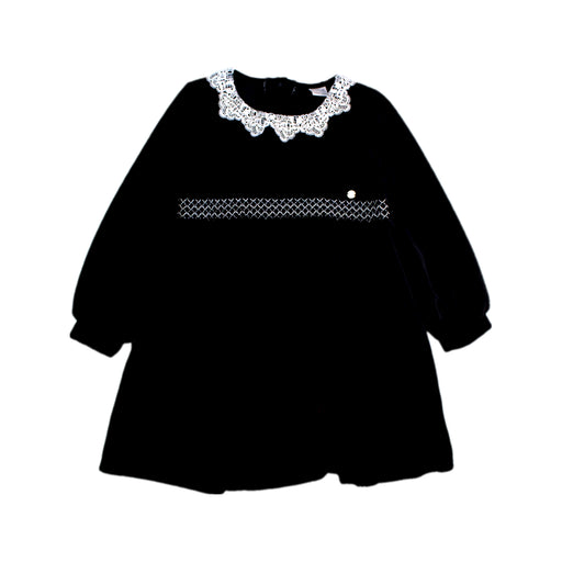 A Black Long Sleeve Dresses from Petit Main in size 4T for girl. (Front View)