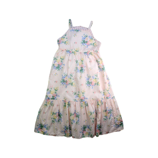 A Pink Sleeveless Dresses from Janie & Jack in size 6T for girl. (Front View)