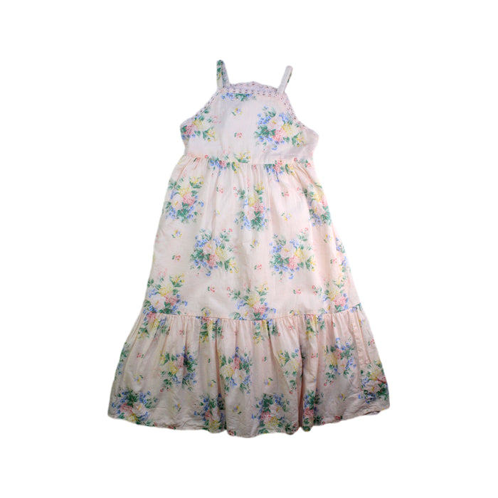 A Pink Sleeveless Dresses from Janie & Jack in size 6T for girl. (Front View)