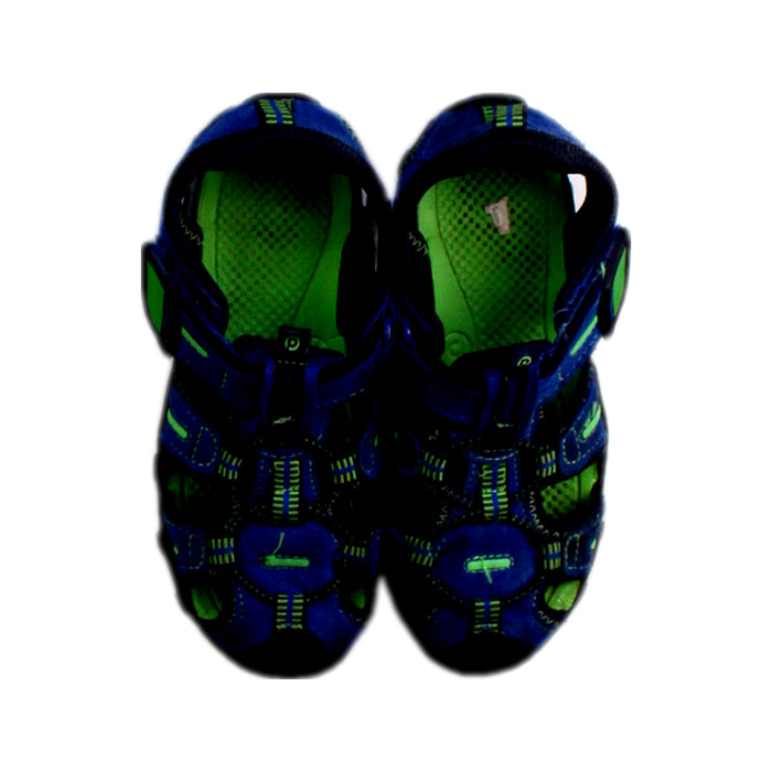 A Blue Sandals from pediped in size 6T for boy. (Back View)