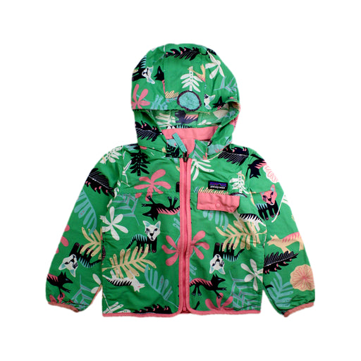 A Green Lightweight Jackets from Patagonia in size 3T for girl. (Front View)