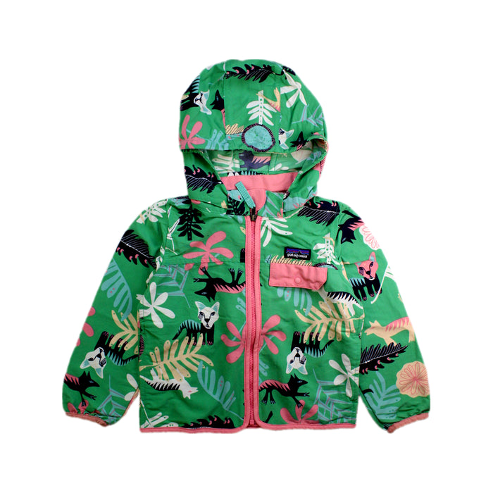 A Green Lightweight Jackets from Patagonia in size 3T for girl. (Front View)