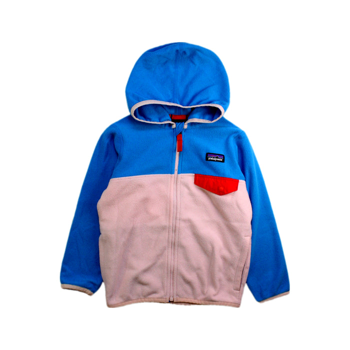 A Blue Lightweight Jackets from Patagonia in size 4T for girl. (Front View)