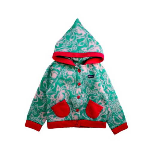 A Green Hooded Sweatshirts from Patagonia in size 4T for girl. (Front View)