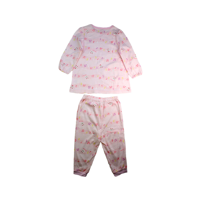 A Pink Pyjama Sets from Miki House in size 18-24M for girl. (Back View)