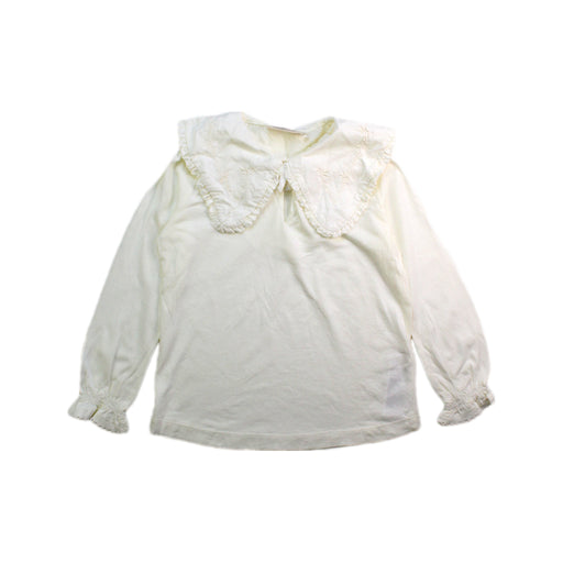 A Ivory Long Sleeve Tops from MarMar in size 3T for girl. (Front View)