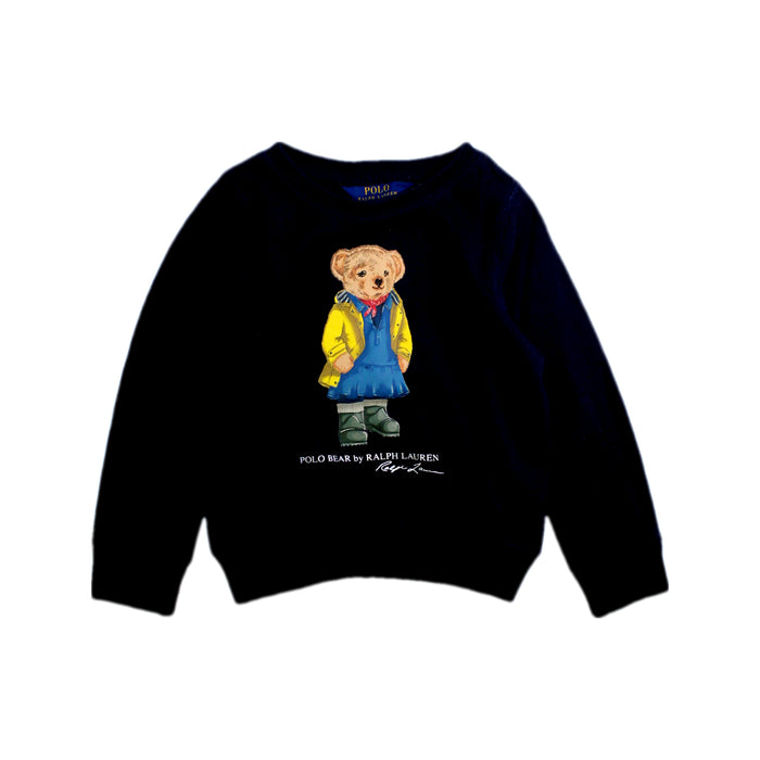 A Navy Crewneck Sweatshirts from Polo Ralph Lauren in size 4T for girl. (Front View)