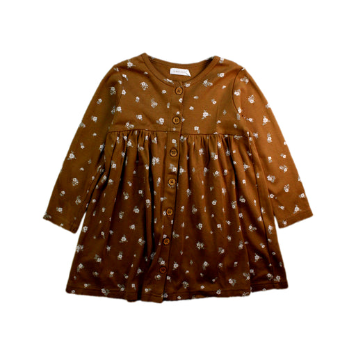 A Brown Long Sleeve Dresses from Jamie Kay in size 3T for girl. (Front View)