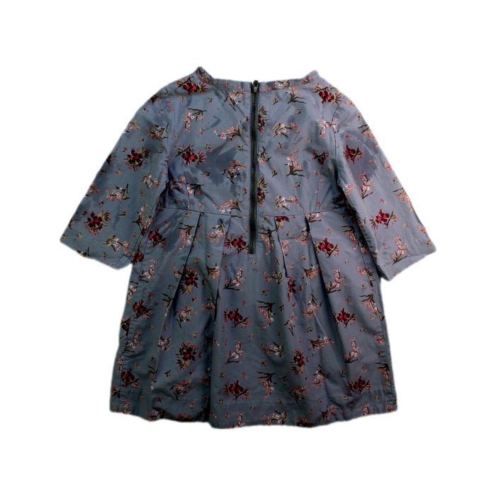 A Blue Long Sleeve Dresses from Bonpoint in size 3T for girl. (Back View)
