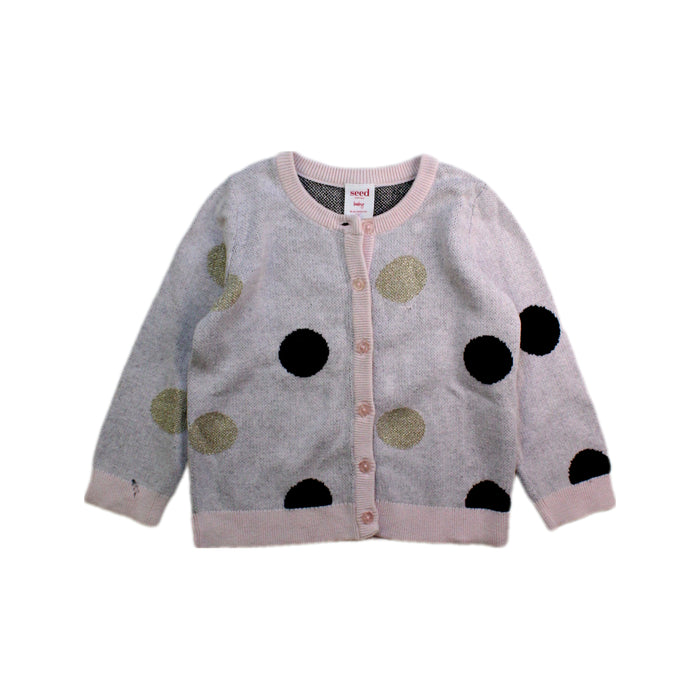 A Pink Cardigans from Seed in size 18-24M for girl. (Front View)