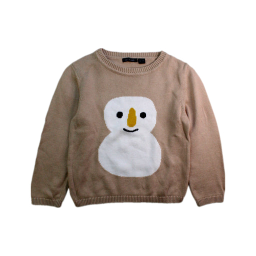 A Beige Knit Sweaters from mini kardi in size 4T for neutral. (Front View)