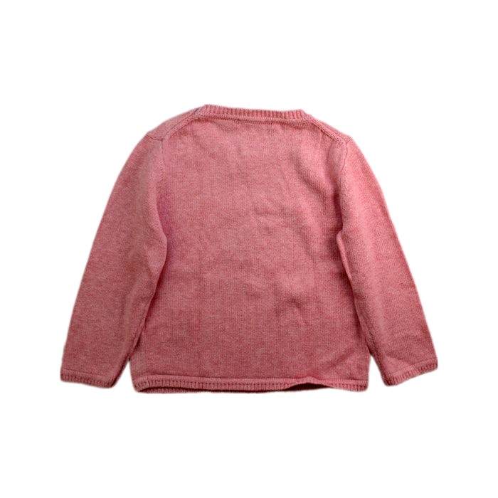 A Pink Knit Sweaters from mini kardi in size 2T for girl. (Back View)
