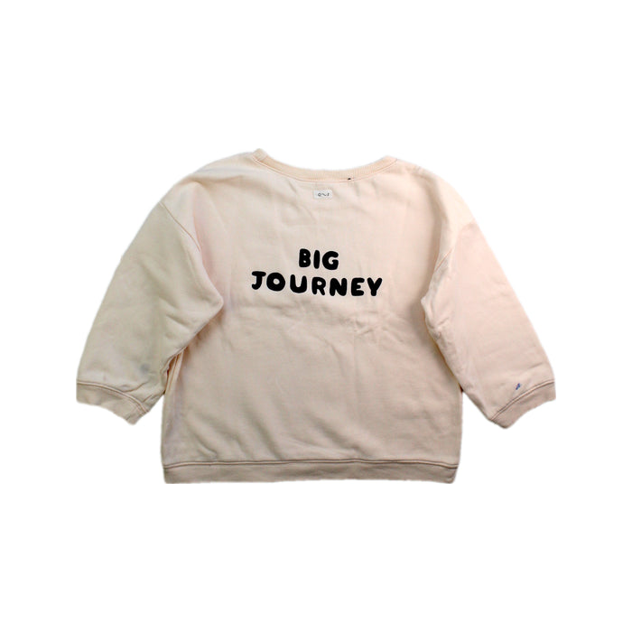 A Ivory Crewneck Sweatshirts from Organic Zoo in size 3T for neutral. (Back View)