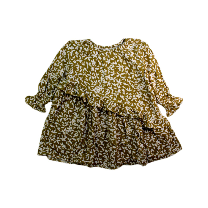 A Green Long Sleeve Dresses from Rylee + Cru in size 2T for girl. (Front View)