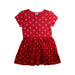 A Red Short Sleeve Dresses from Petit Bateau in size 4T for girl. (Front View)