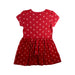 A Red Short Sleeve Dresses from Petit Bateau in size 4T for girl. (Back View)