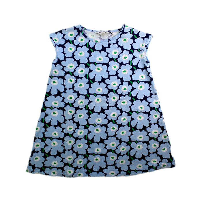 A Blue Sleeveless Dresses from Marimekko in size 2T for girl. (Front View)