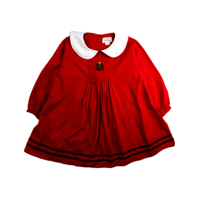 A Red Long Sleeve Dresses from Konges Sløjd in size 3T for girl. (Front View)