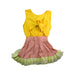 A Yellow Sleeveless Dresses from Wauw Capow in size 4T for girl. (Back View)