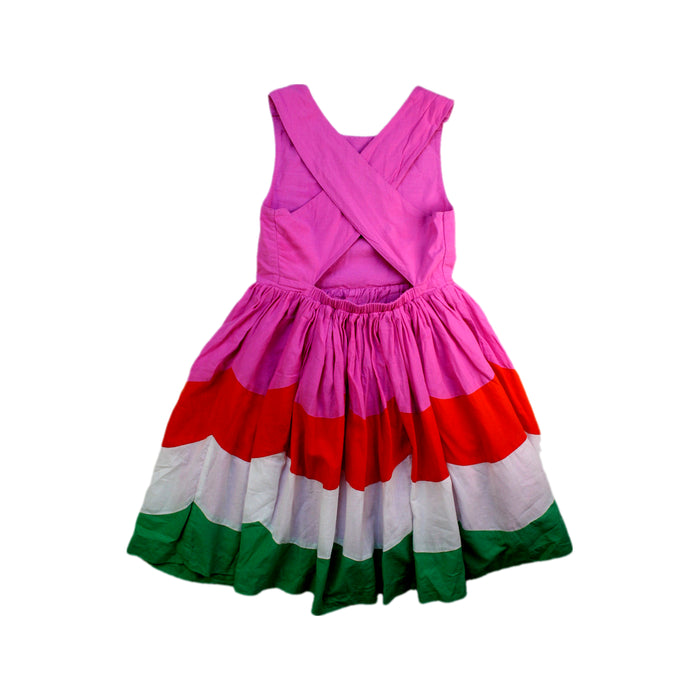 A Multicolour Sleeveless Dresses from Boden in size 7Y for girl. (Back View)