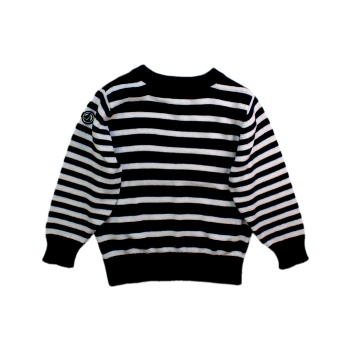 A Black Crewneck Sweatshirts from Petit Bateau in size 6T for boy. (Back View)