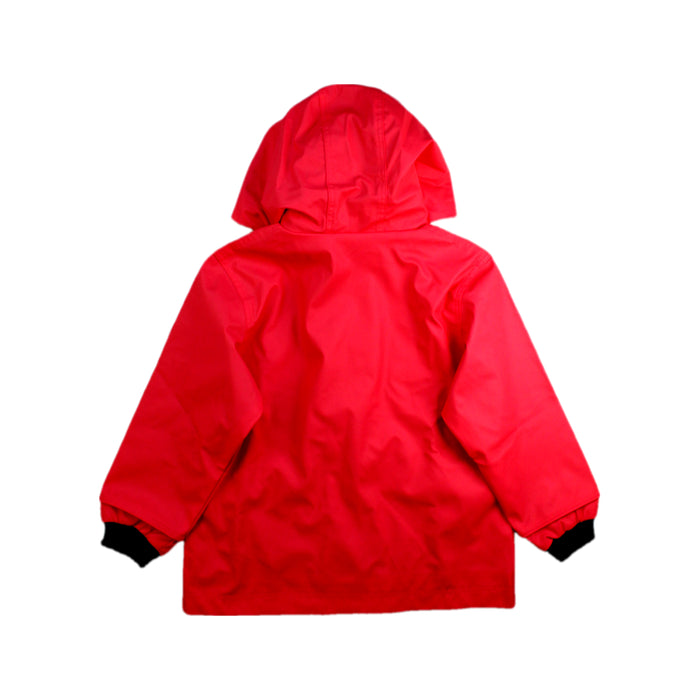 A Red Rain Jackets from Petit Bateau in size 4T for neutral. (Back View)