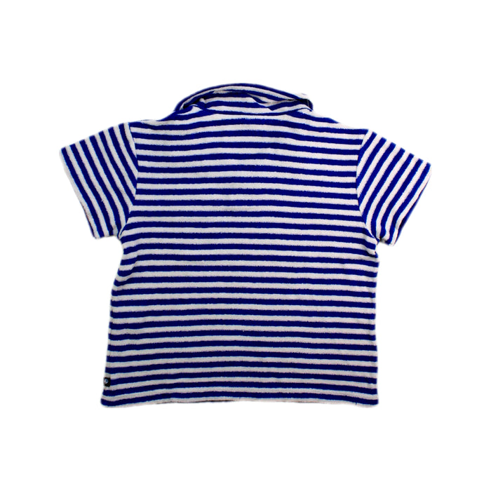 A Blue Short Sleeve T Shirts from Petit Bateau in size 4T for boy. (Back View)