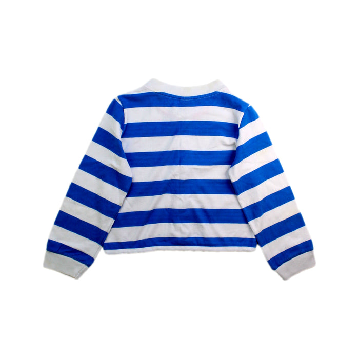 A Blue Cardigans from Petit Bateau in size 4T for girl. (Back View)