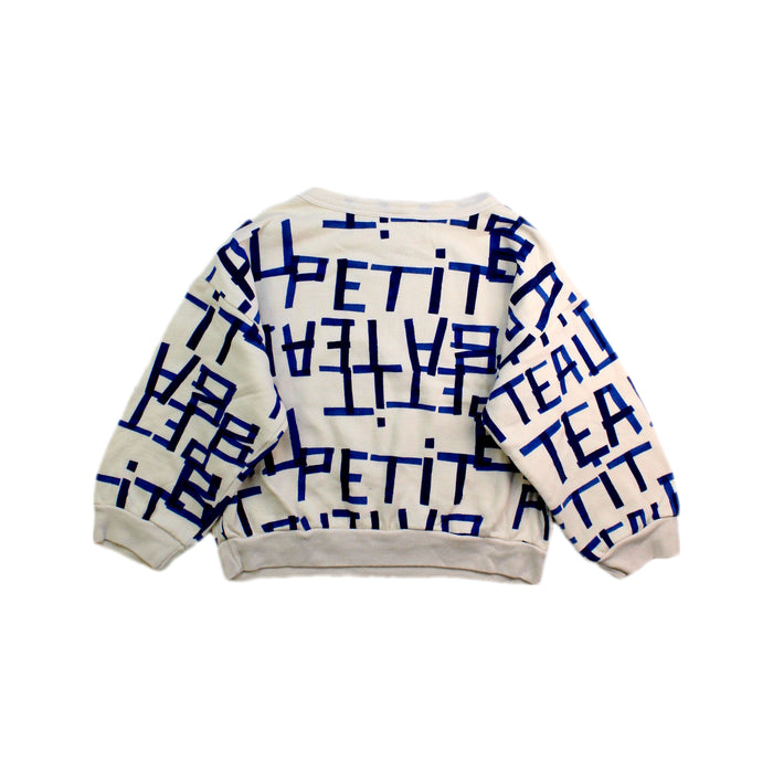 A White Crewneck Sweatshirts from Petit Bateau in size 4T for boy. (Back View)