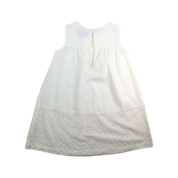 A White Sleeveless Dresses from Nicholas & Bears in size 4T for girl. (Back View)