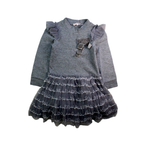A Grey Sweater Dresses from Nicholas & Bears in size 4T for girl. (Front View)
