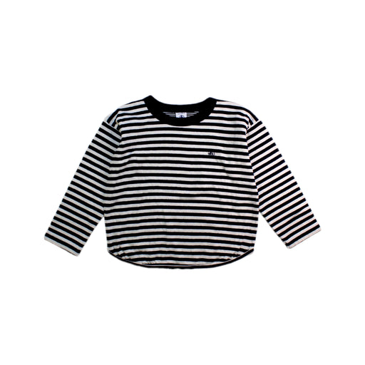 A Black Long Sleeve T Shirts from Petit Bateau in size 4T for neutral. (Front View)