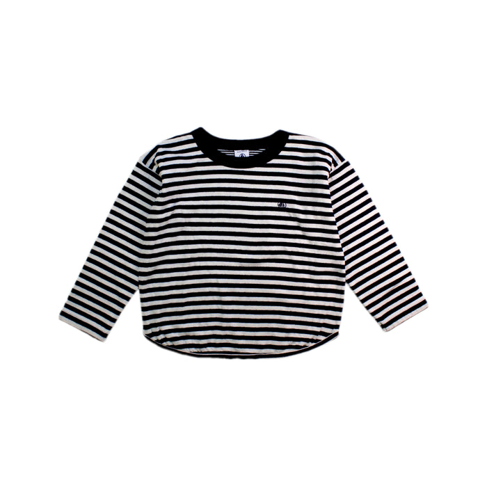 A Black Long Sleeve T Shirts from Petit Bateau in size 4T for neutral. (Front View)