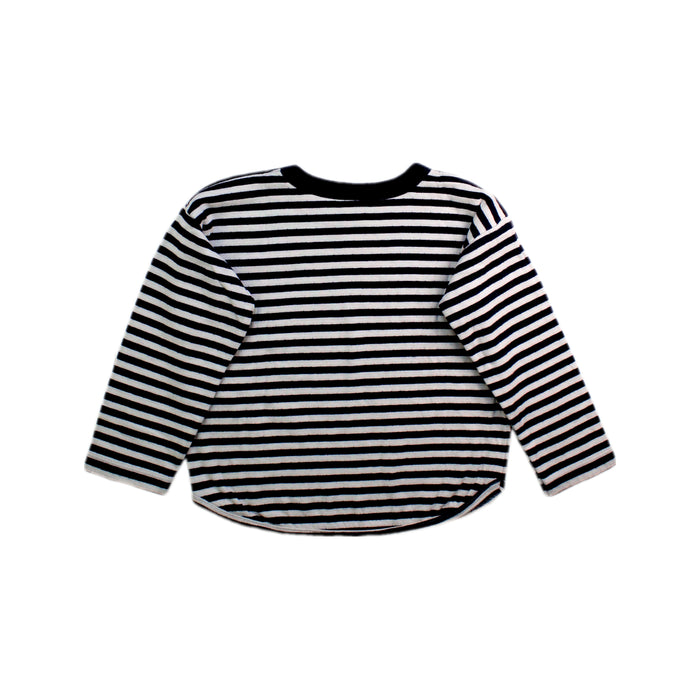 A Black Long Sleeve T Shirts from Petit Bateau in size 4T for neutral. (Back View)