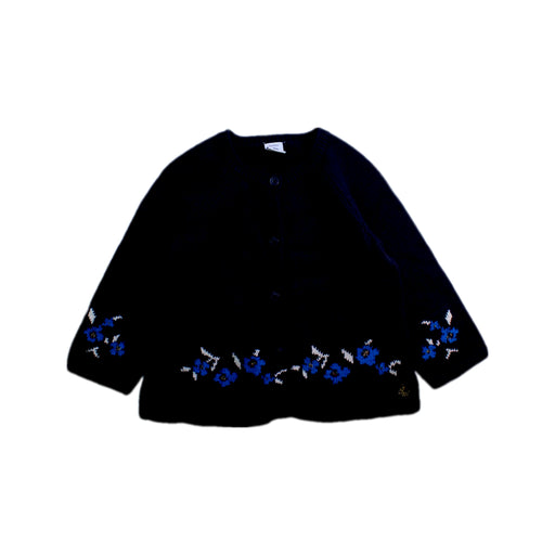 A Black Cardigans from Petit Bateau in size 3T for girl. (Front View)