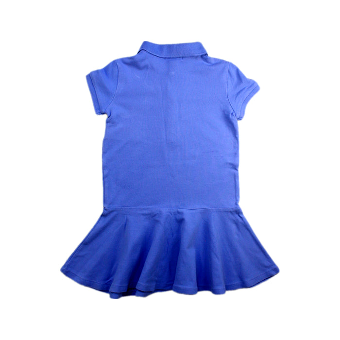 A Blue Short Sleeve Dresses from Polo Ralph Lauren in size 4T for girl. (Back View)