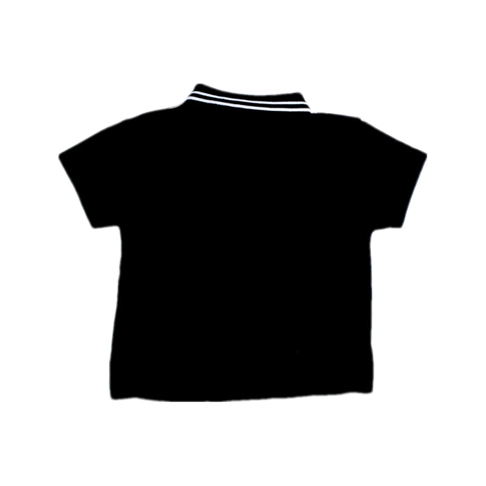 A Black Short Sleeve Polos from Burberry in size 6-12M for boy. (Back View)