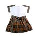 A White Short Sleeve Dresses from Burberry in size 2T for girl. (Front View)