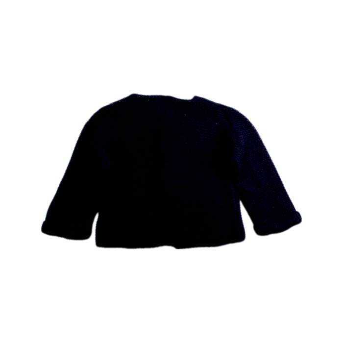 A Navy Cardigans from Petit Bateau in size 12-18M for girl. (Back View)