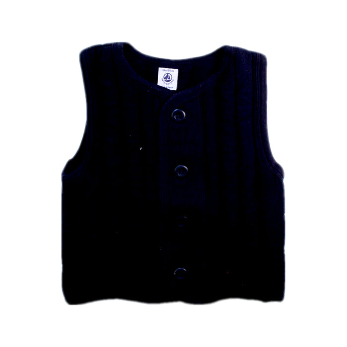 A Black Outerwear Vests from Petit Bateau in size 3T for neutral. (Front View)
