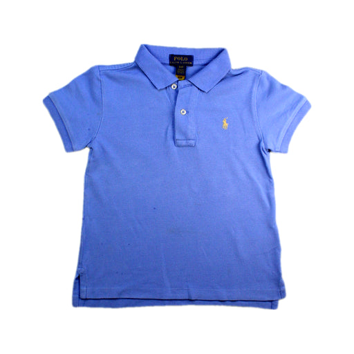 A Blue Short Sleeve Polos from Polo Ralph Lauren in size 3T for boy. (Front View)
