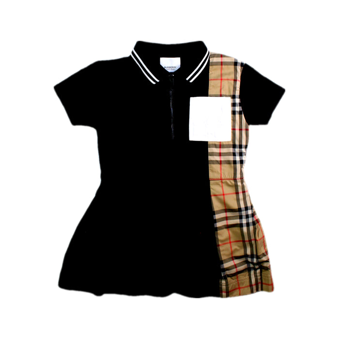 A Black Short Sleeve Dresses from Burberry in size 2T for girl. (Front View)